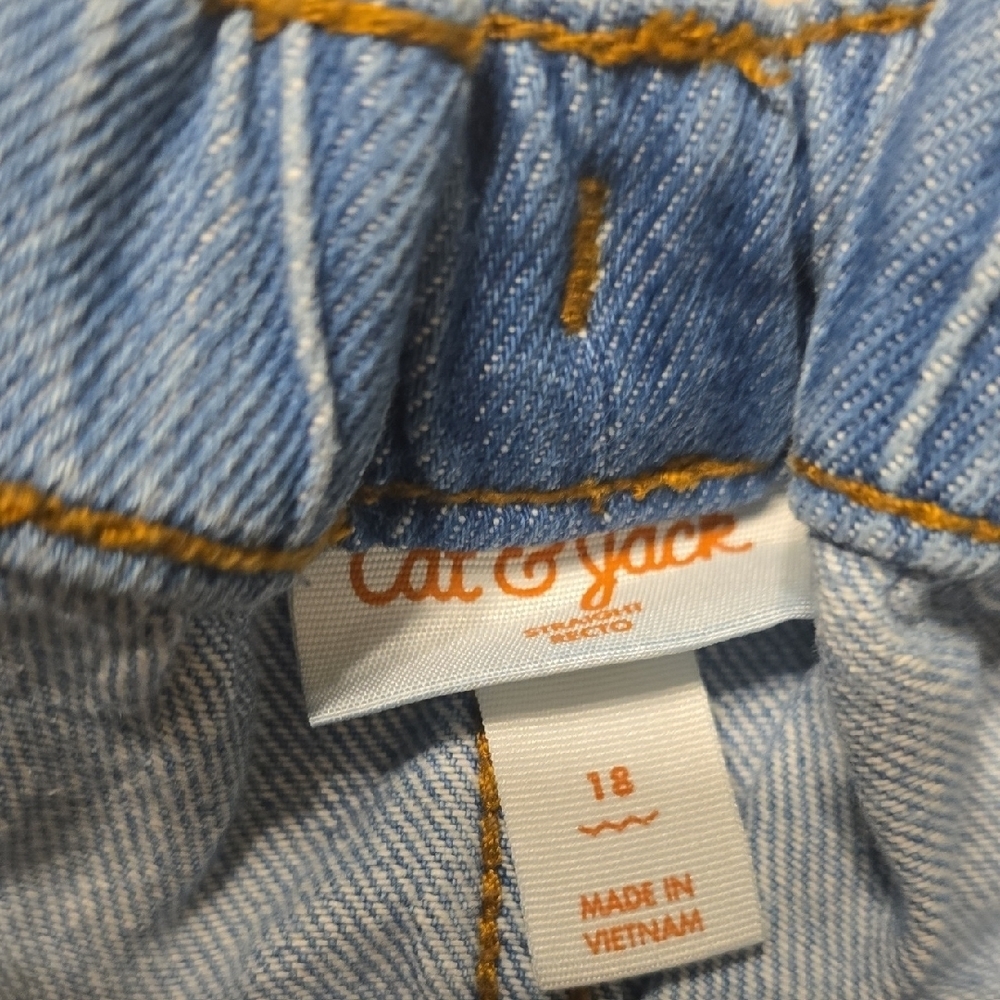 Cat & Jack | Light Wash |Boy's |Relaxed Fit | Straight | Jeans - Picture 6 of 7